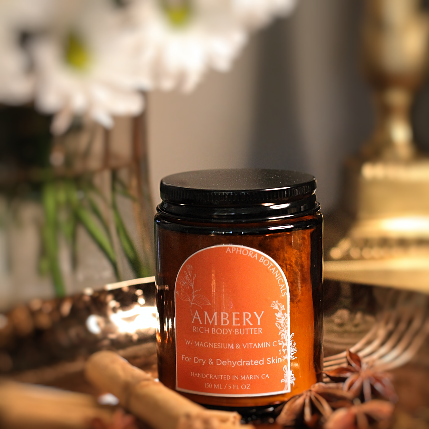 Ambery Rich Body Butter with Magnesium & Vitamin C - Aphora Botanicals